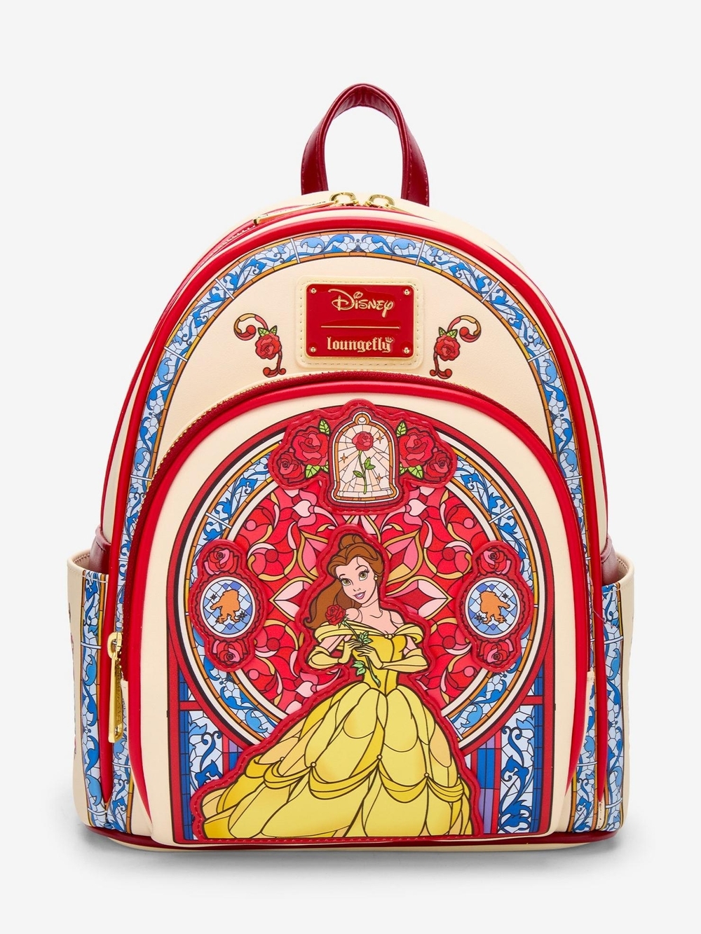 Loungefly Disney Beauty and the Beast Belle Stained Glass Portrait Mini Backpack